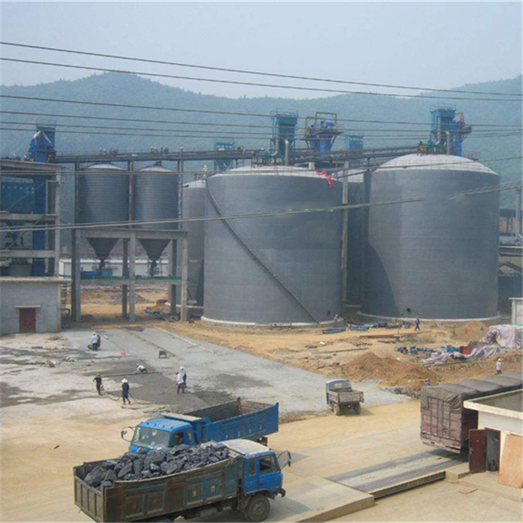 平凉水泥钢板仓2座3000吨青岛项目进入施工